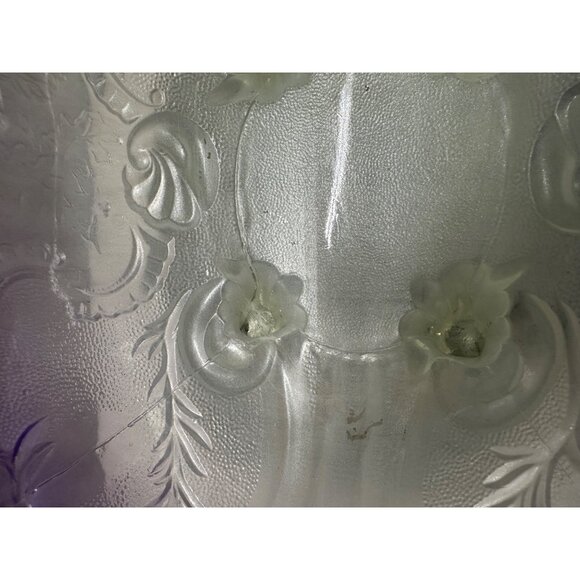 Vtg Jeanette Flashed Purple Ombre Footed Lombardi Fruit Bowl Unique Color 10"x5" - Picture 5 of 13